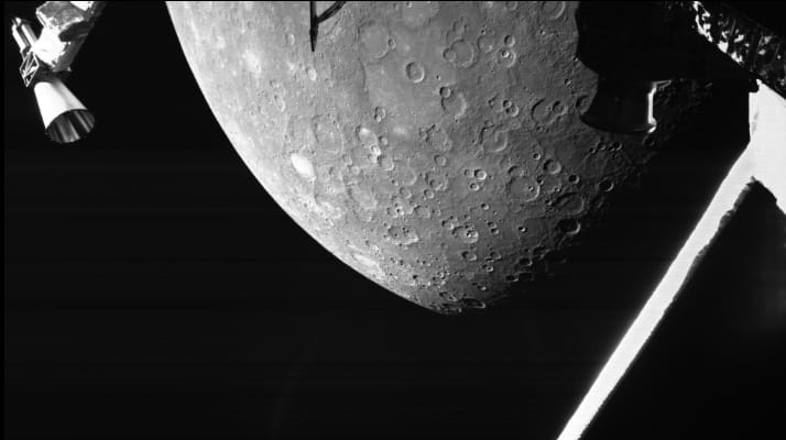 Space news - Pictures of Mercury from BepiColombo